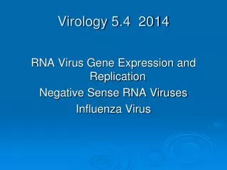 Virology 5.4 2014