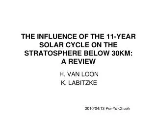 THE INFLUENCE OF THE 11-YEAR SOLAR CYCLE ON THE STRATOSPHERE BELOW 30KM: A REVIEW