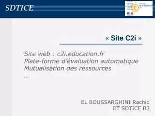 « Site C2i »