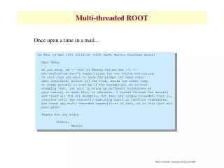 Multi-threaded ROOT