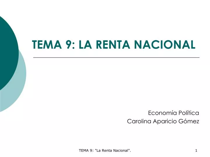 tema 9 la renta nacional