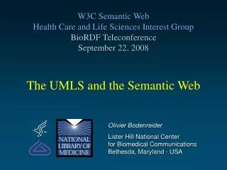 The UMLS and the Semantic Web