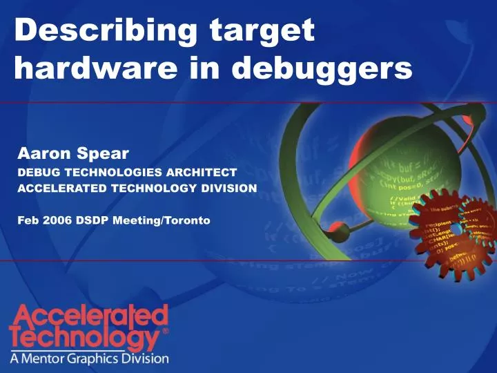describing target hardware in debuggers