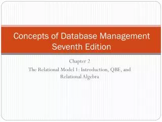 Concepts of Database Management Seventh Edition