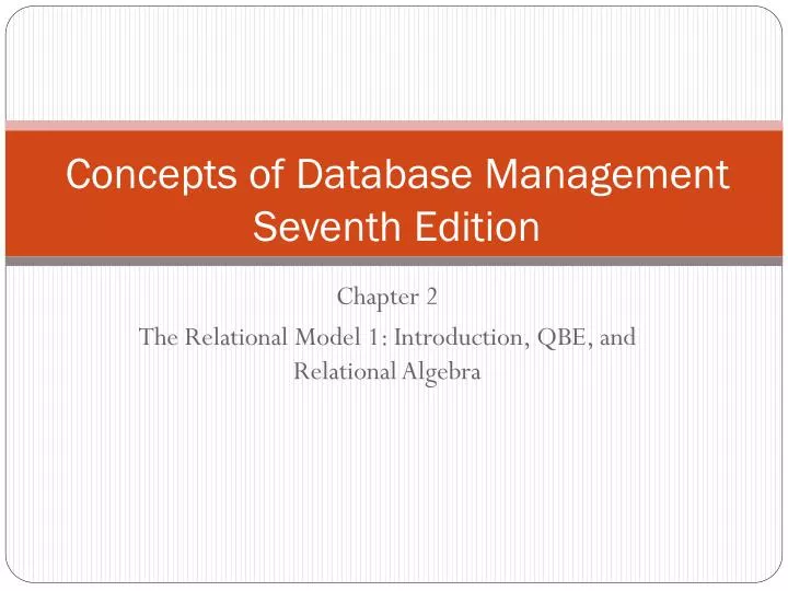 concepts of database management seventh edition