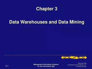 Chapter 3 Data Warehouses and Data Mining