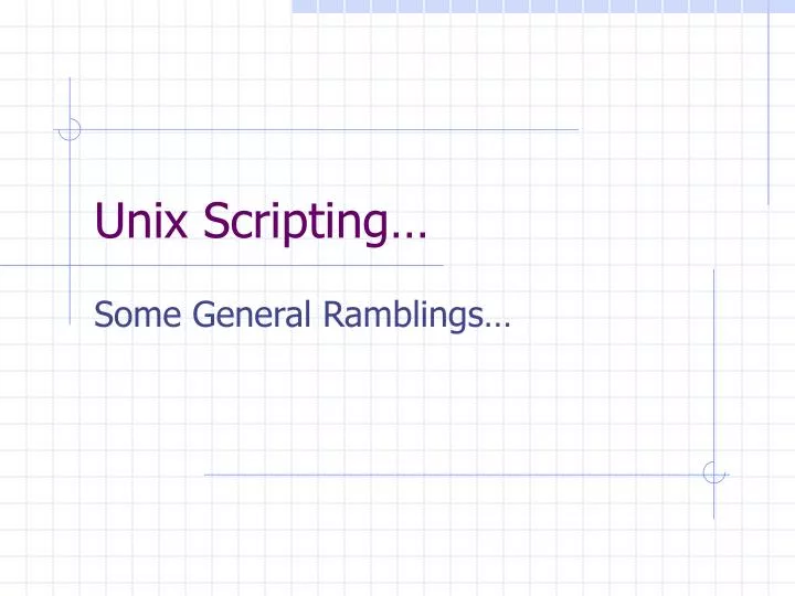 unix scripting