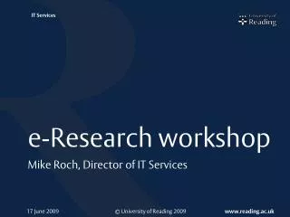 e-Research workshop
