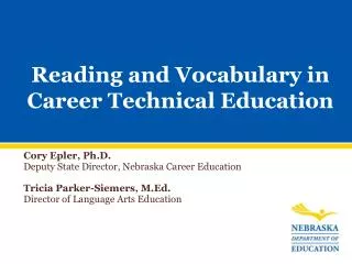 Reading and Vocabulary in Career Technical Education