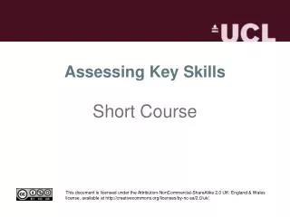 Assessing Key Skills