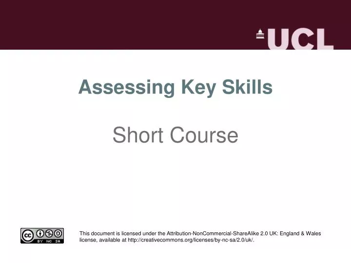 assessing key skills