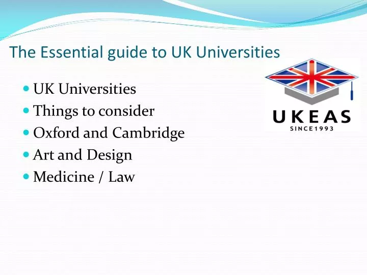 the essential guide to uk universities