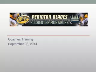 Coaches Training September 22, 2014