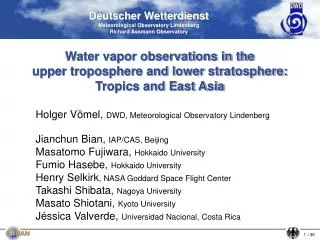 Deutscher Wetterdienst Meteorological Observatory Lindenberg Richard Assmann Observatory