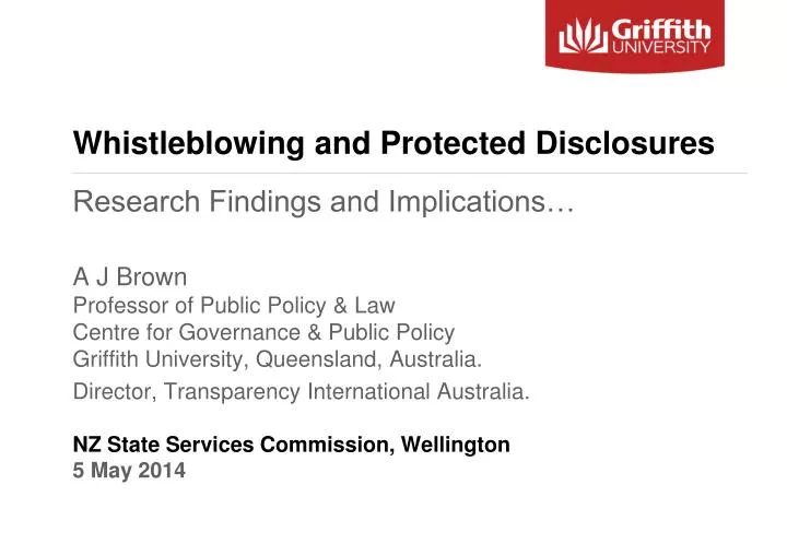 whistleblowing and protected disclosures