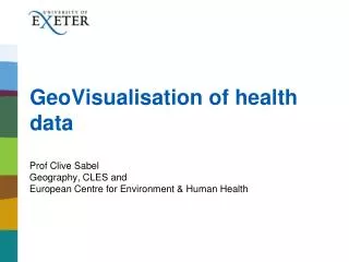 GeoVisualisation of health data
