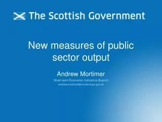 New measures of public sector output