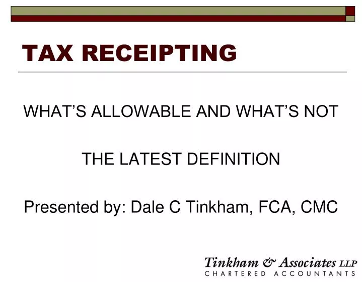 tax receipting