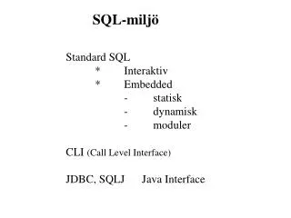 SQL-miljö