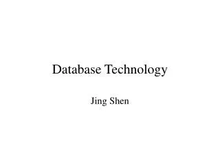 Database Technology