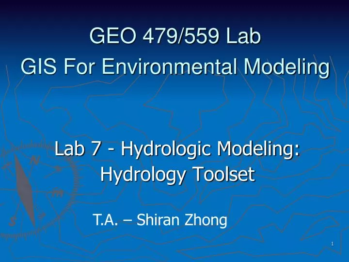 geo 479 559 lab gis for environmental modeling