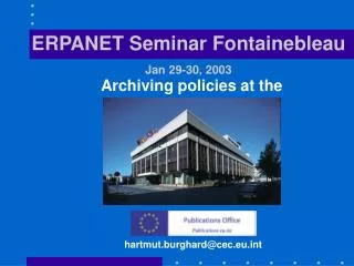 Archiving policies at the