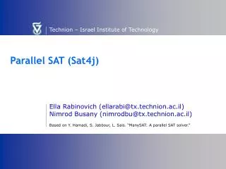 Parallel SAT (Sat4j)