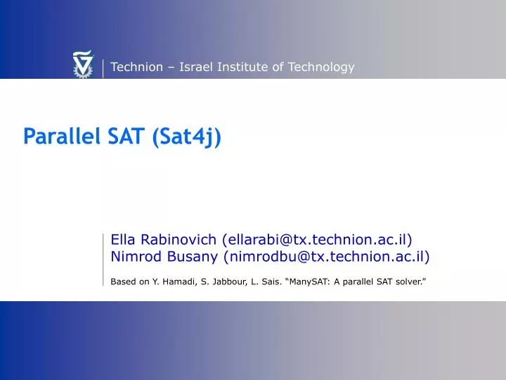 Satisfiability Solvers - ppt download