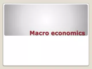 Macro economics