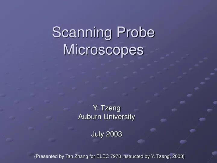 scanning probe microscopes