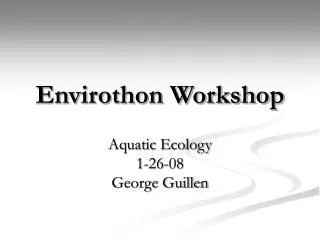 Envirothon Workshop
