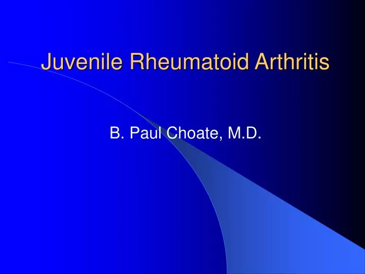 juvenile rheumatoid arthritis