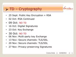 TD – Cryptography