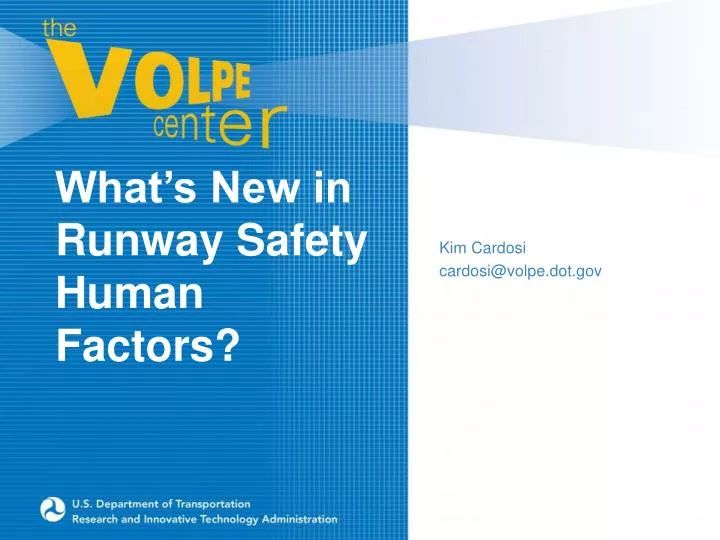 what s new in runway safety human factors