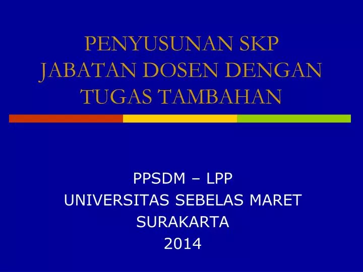 penyusunan skp jabatan dosen dengan tugas tambahan