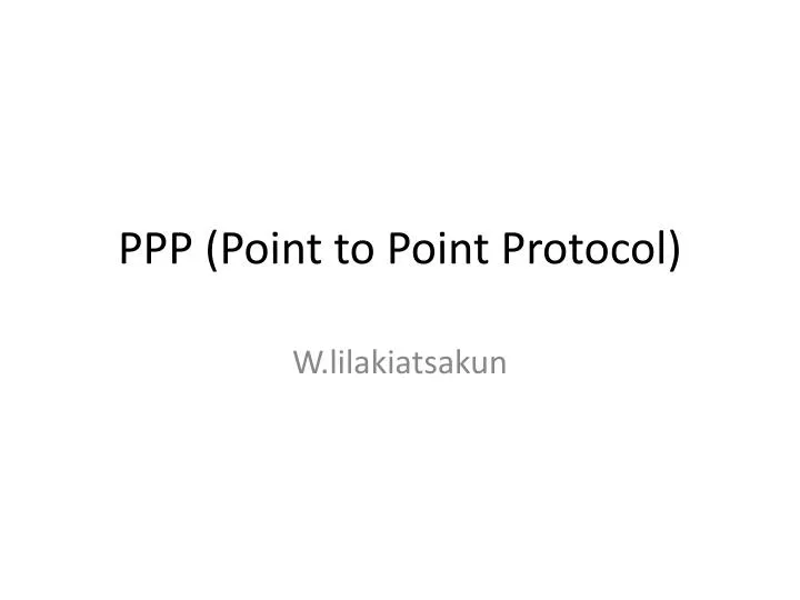 ppp point to point protocol
