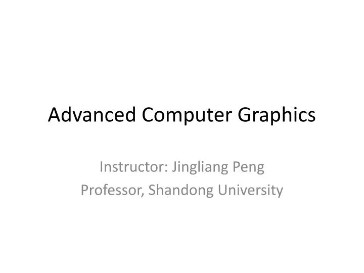 advanced computer graphics