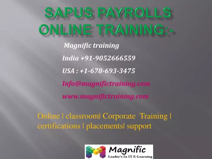 sap us payrolls online training