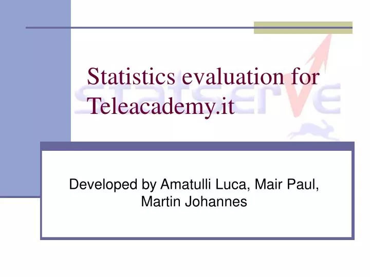 statistics evaluation for teleacademy it