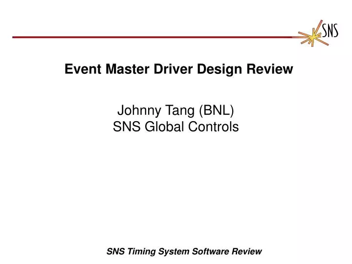 event master driver design review