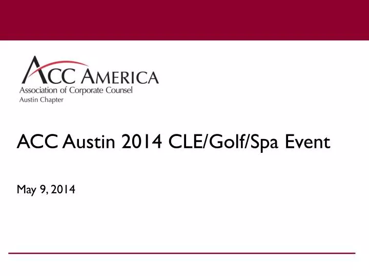 acc austin 2014 cle golf spa event