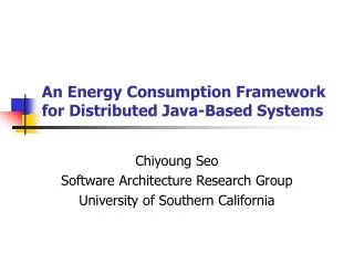 An Energy Consumption Framework for Distributed Java-Based Systems