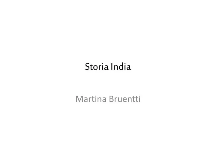 storia india