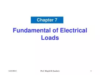 Fundamental of Electrical Loads