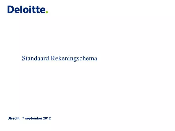 standaard rekeningschema