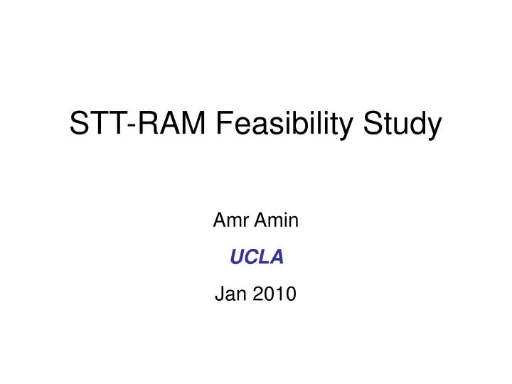 stt ram feasibility study