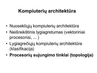 Kompiuterių architektūra