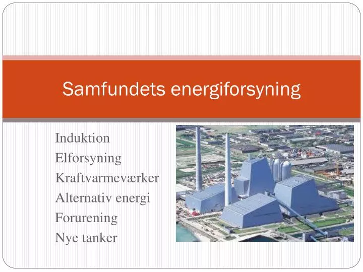 samfundets energiforsyning