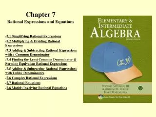 Chapter 7 Rational Expressions and Equations