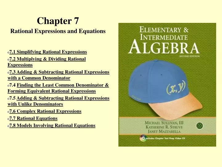 chapter 7 rational expressions and equations